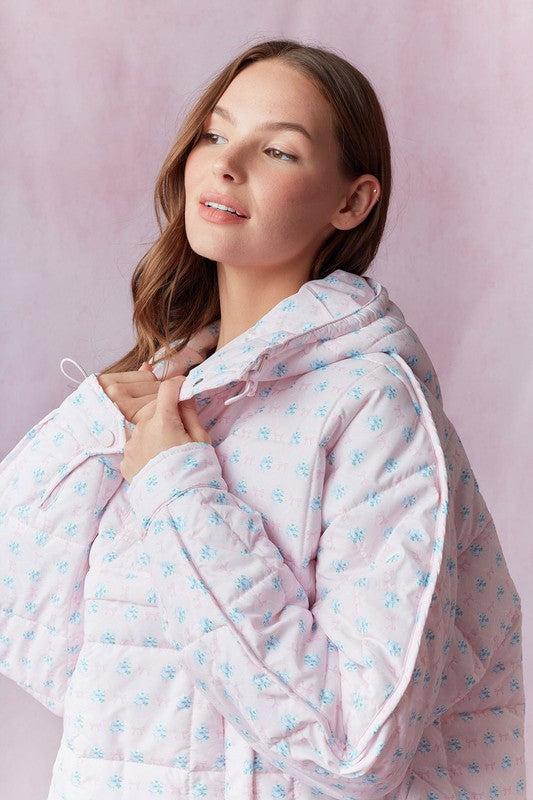 Dora Printed Pullover Puffer Jacket Product Image