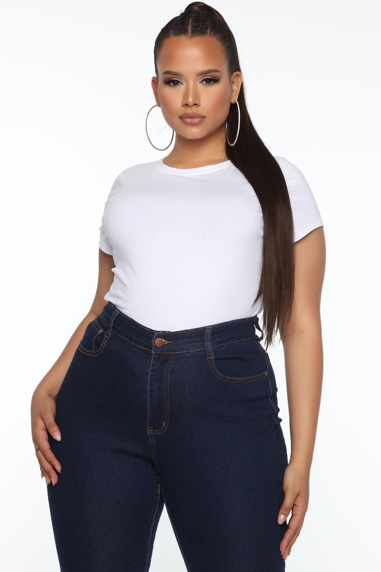 Lily Crew Neck Top - White Product Image