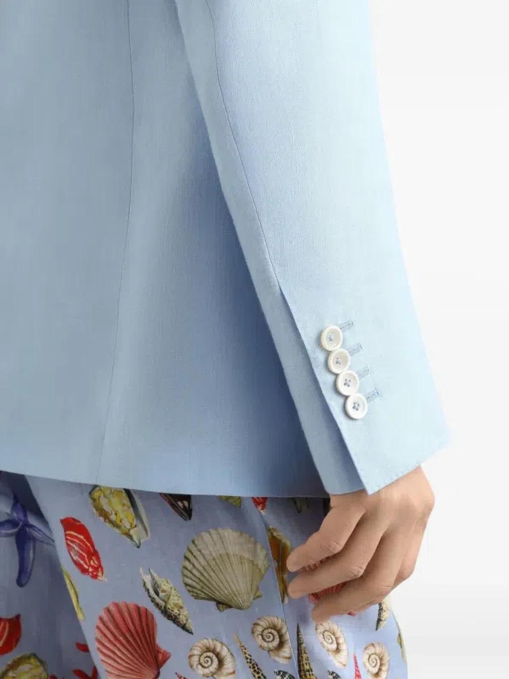 DOLCE & GABBANA Single-breasted Blazer In Blue Product Image