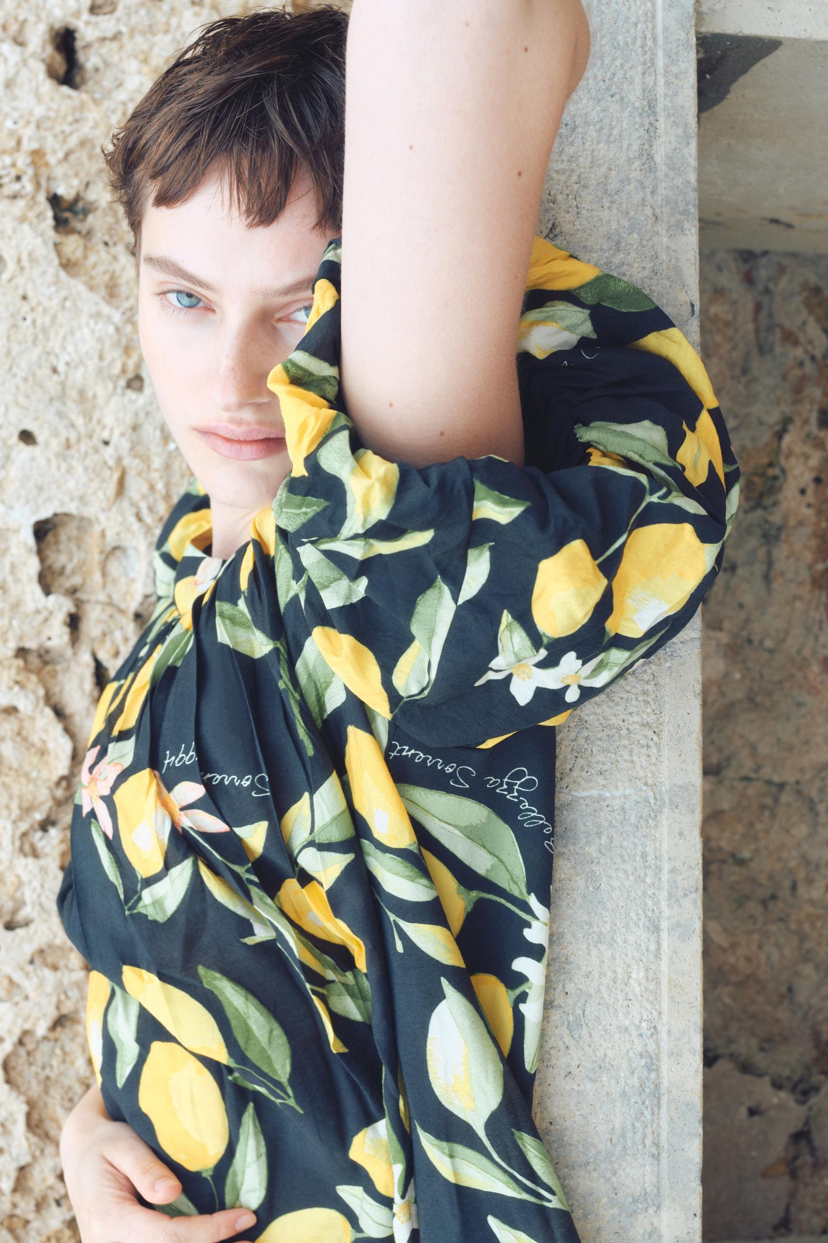 Balloon-Sleeved Tunic Dress Product Image