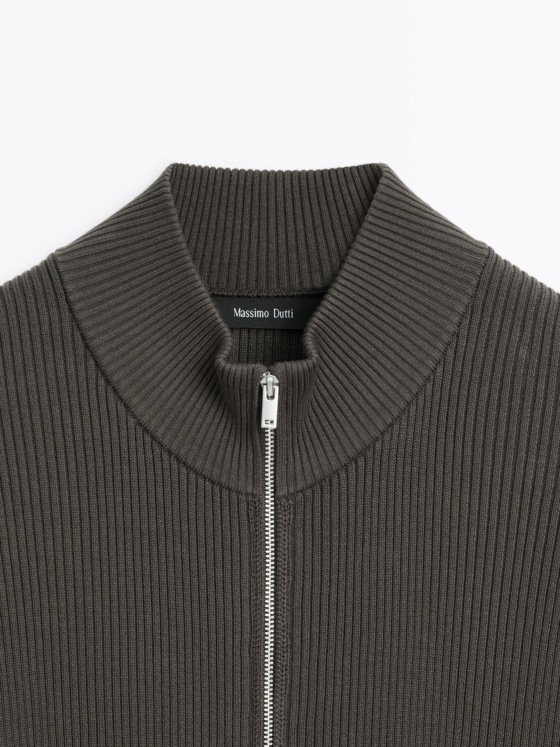 100% cotton zip cardigan Product Image