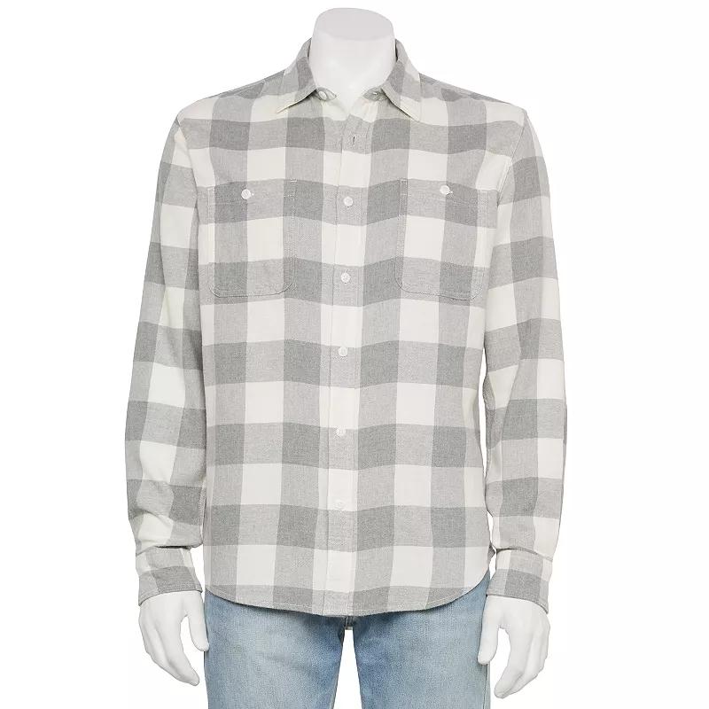 Men's Sonoma Goods For Life® Supersoft Flannel Button-Down Shirt,  Product Image
