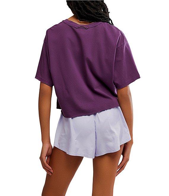 Free People FP Movement Crew Neck Short Sleeve Inspire Oversized Boxy Cropped Shirt Product Image