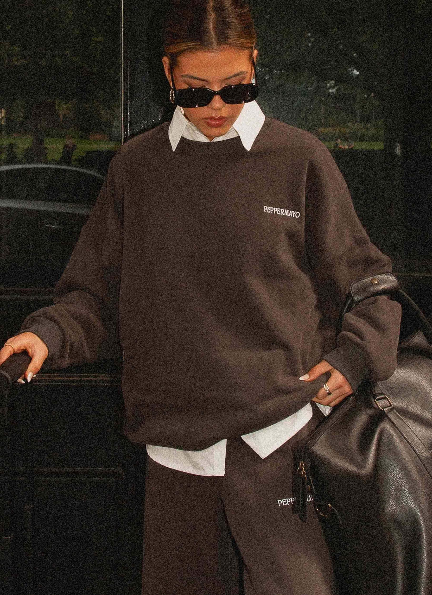 Signature Oversized Sweatshirt - Charcoal Product Image