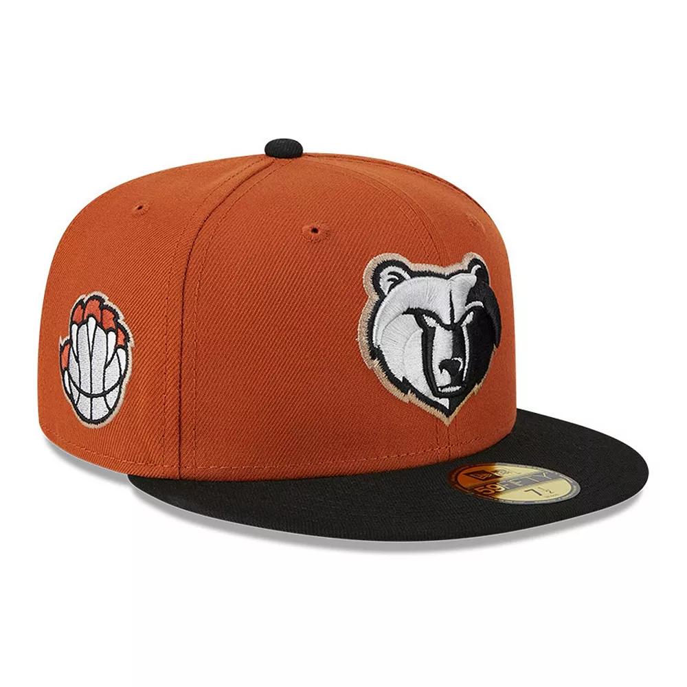 Men's New Era Rust/Black Memphis Grizzlies Two-Tone 59FIFTY Fitted Hat,  Product Image