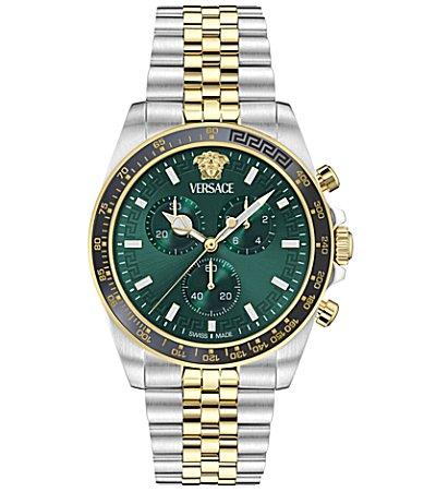 Mens Greca Chrono Wave Two-Tone Stainless Steel Bracelet Watch/43MM Product Image