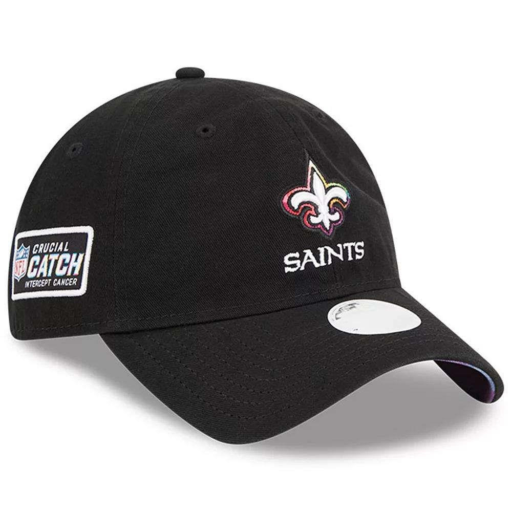 Women's New Era  Black New Orleans Saints 2023 NFL Crucial Catch 9TWENTY Adjustable Hat Product Image
