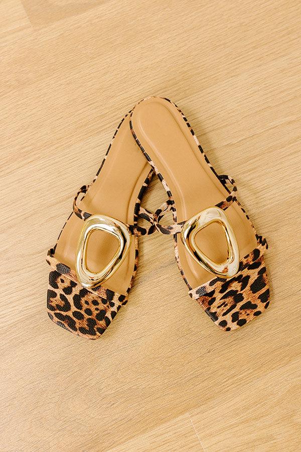 The Mackenzie Faux Leather Sandals Product Image