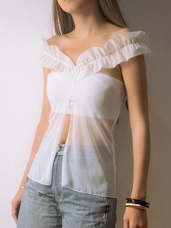 Solid Colour Split Sexy Tank Top Product Image