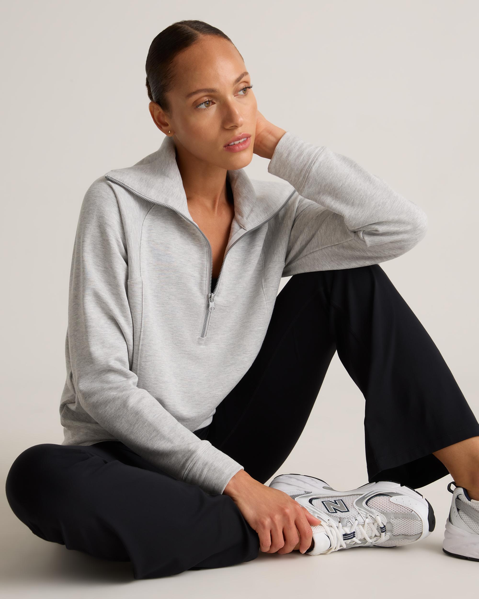 Quince | Women's SuperSoft Fleece Half Zip Lenzing Modal Product Image