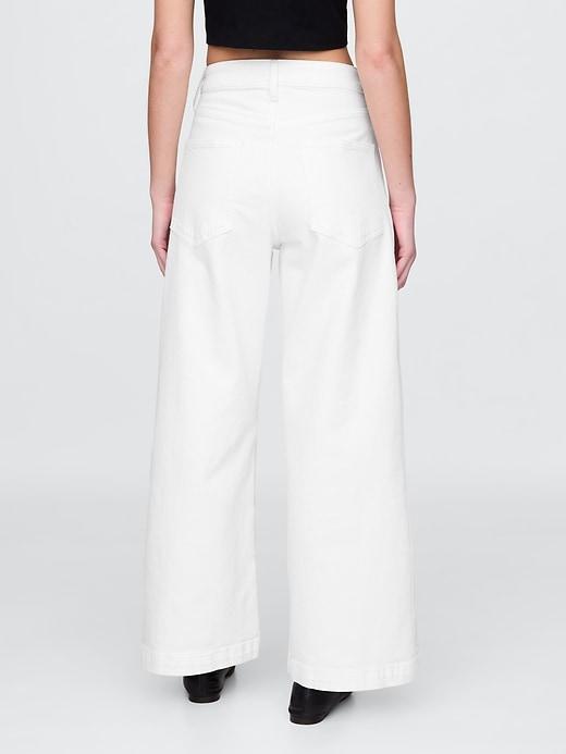 Curvy High Rise Stride Wide-Leg Ankle Jeans Product Image