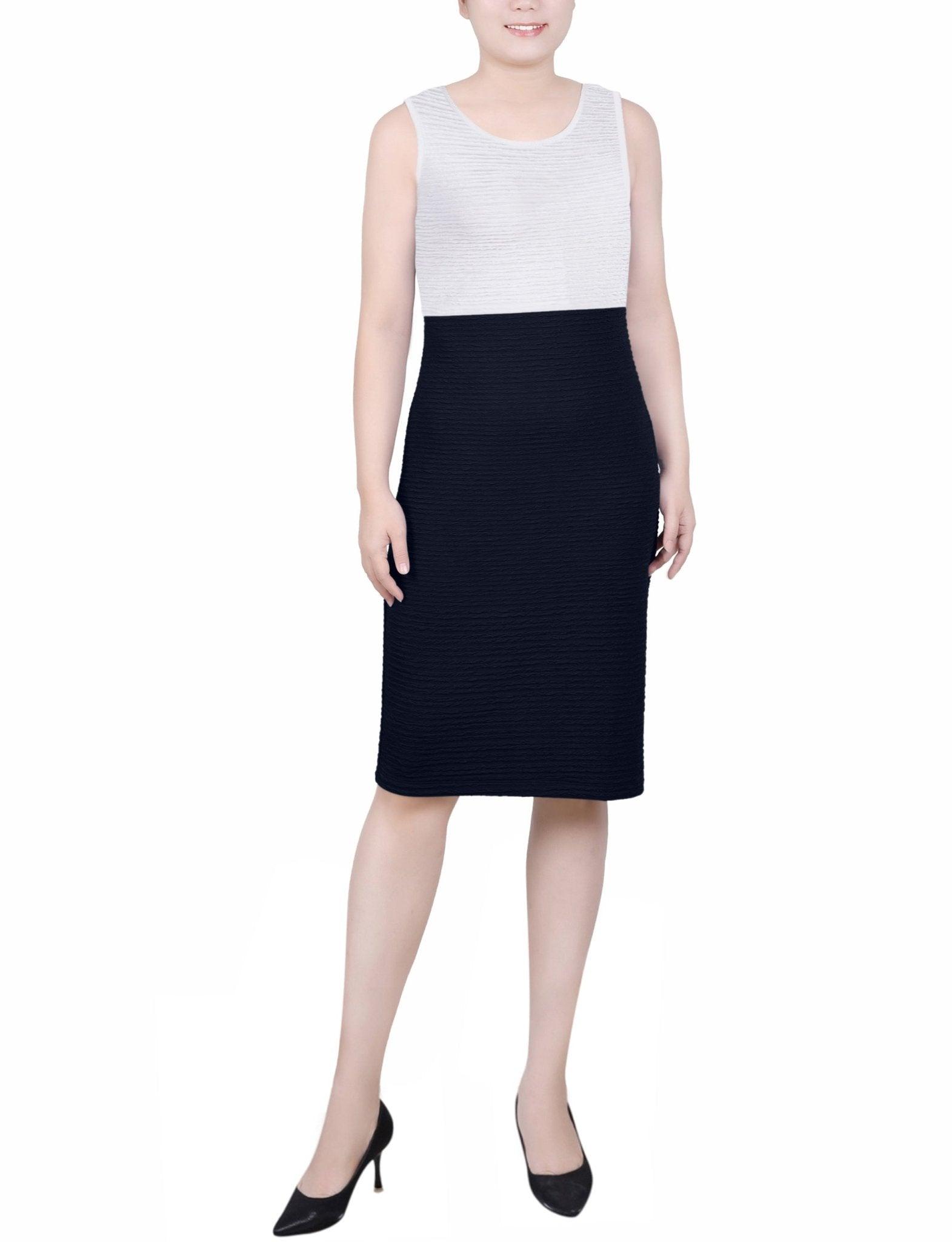 Navy 2 Piece Colorblocked Dress Set - Petite Product Image