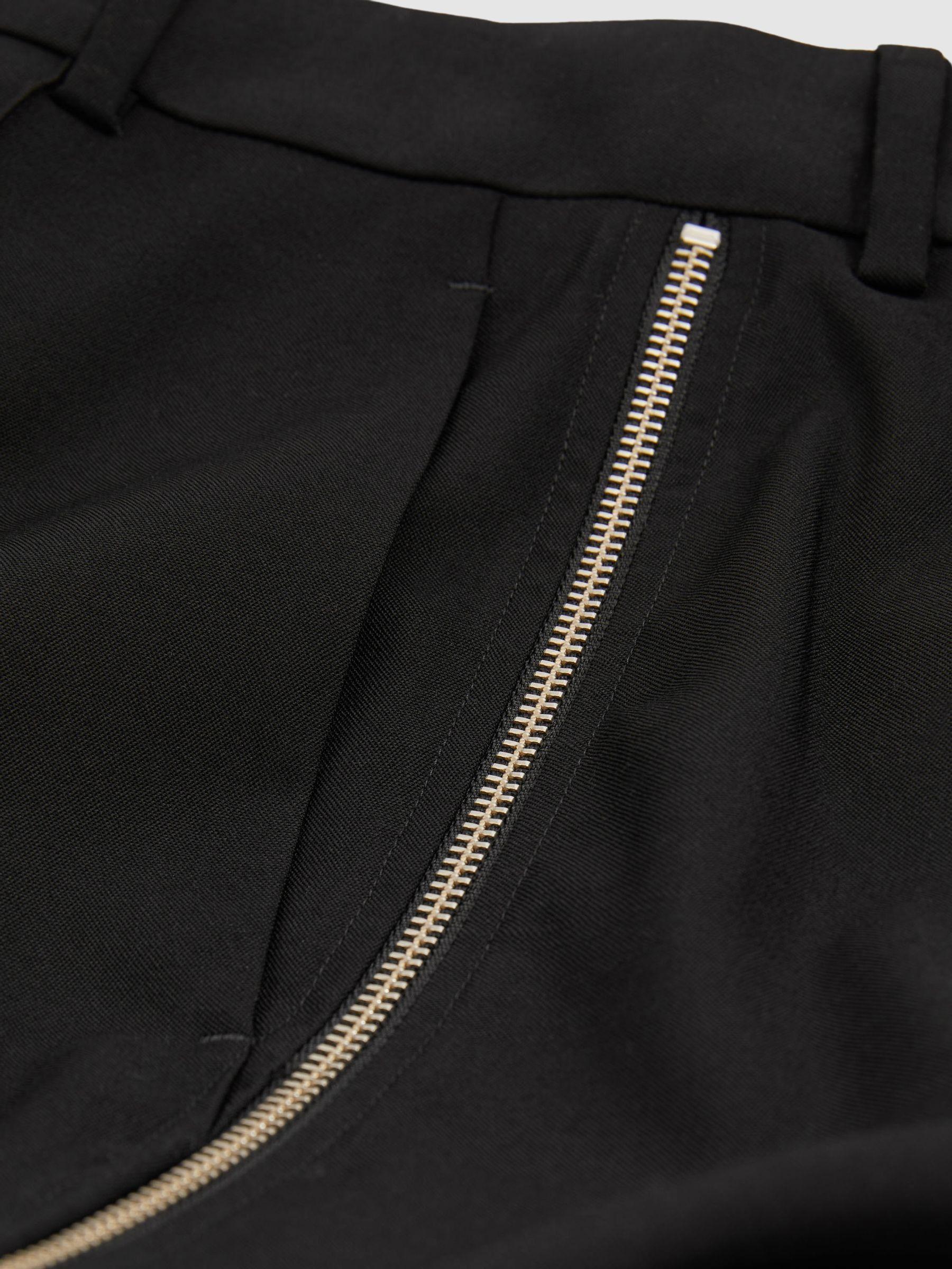 Atelier Virgin-Wool Zipped-Outseam Trousers in Black Product Image