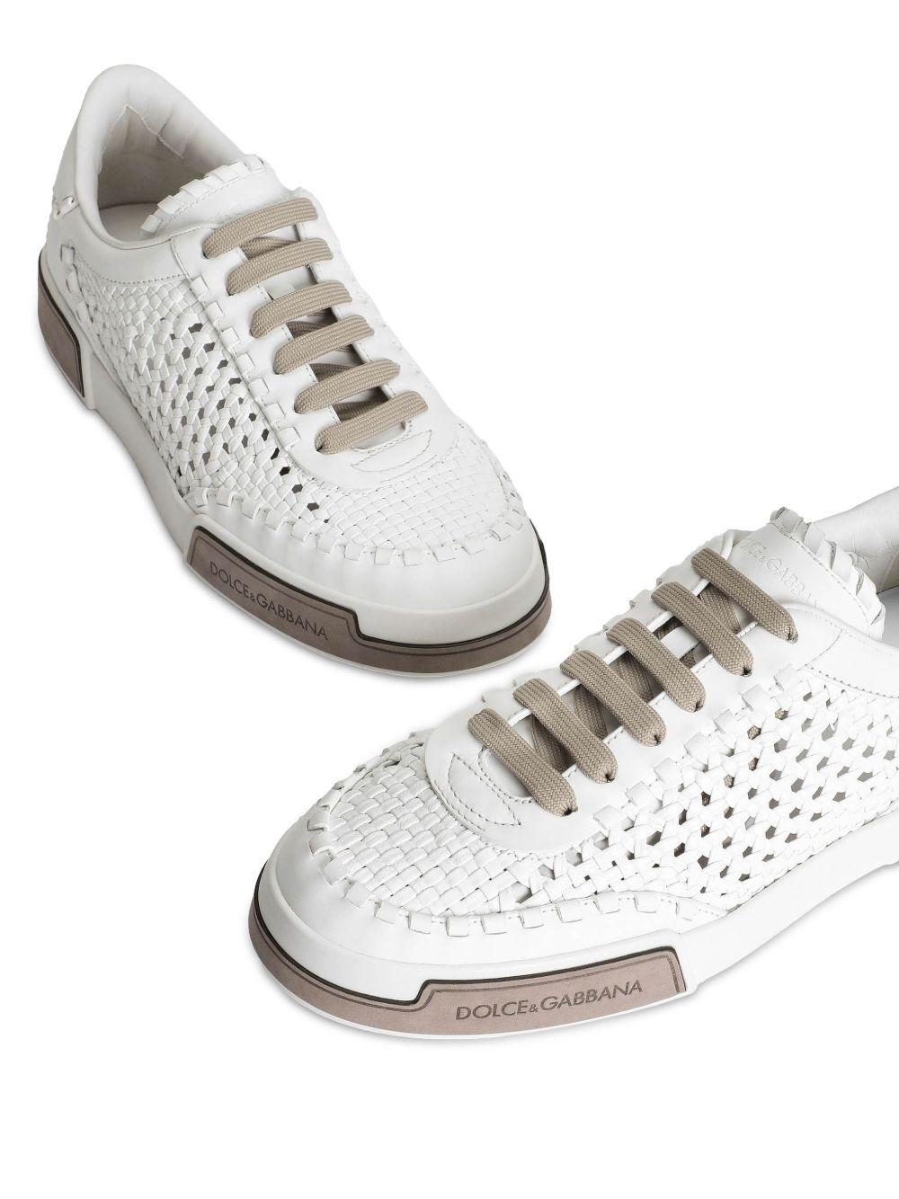 woven leather sneakers Product Image