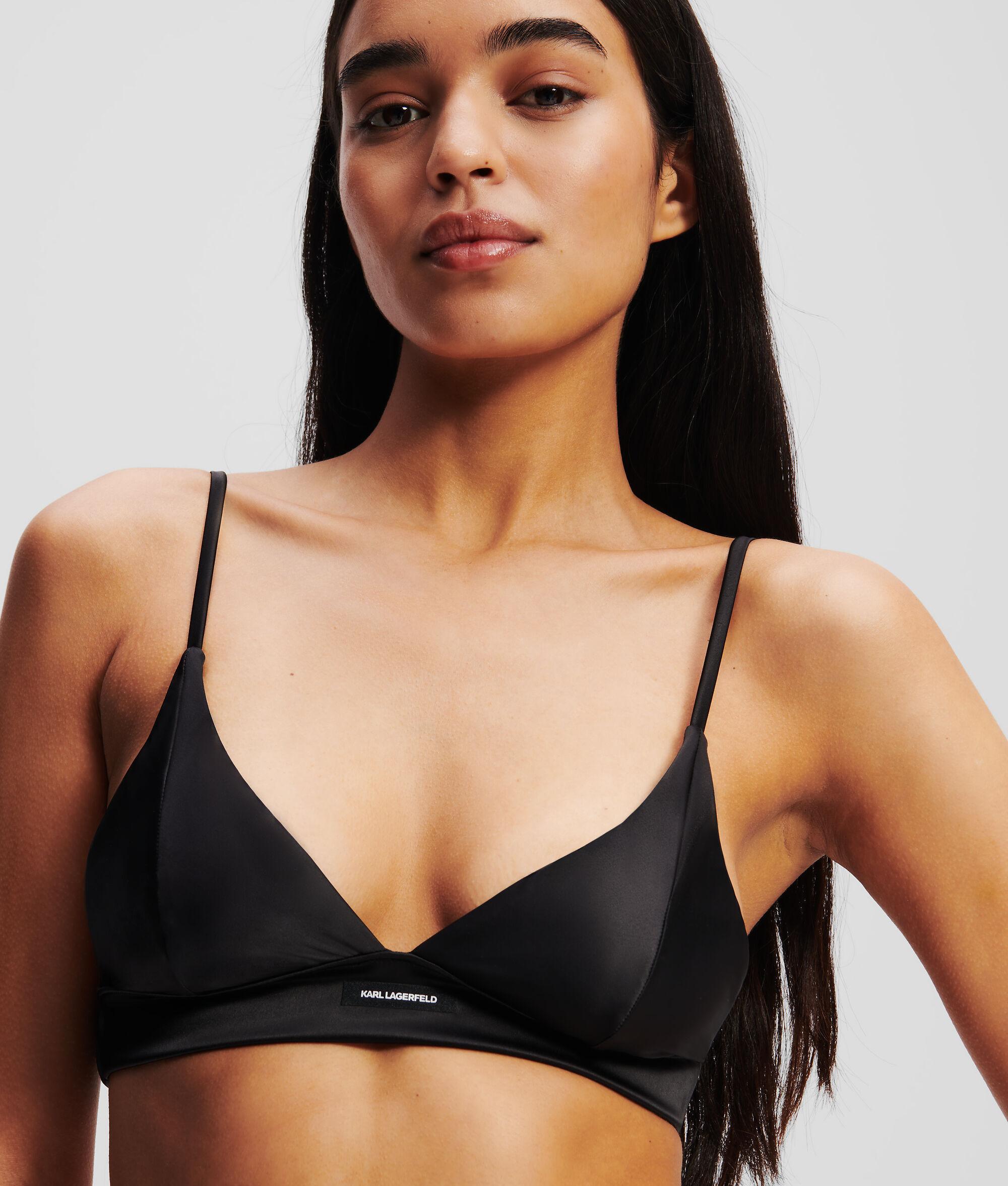 LOGO SATIN TRIANGLE BRA Product Image
