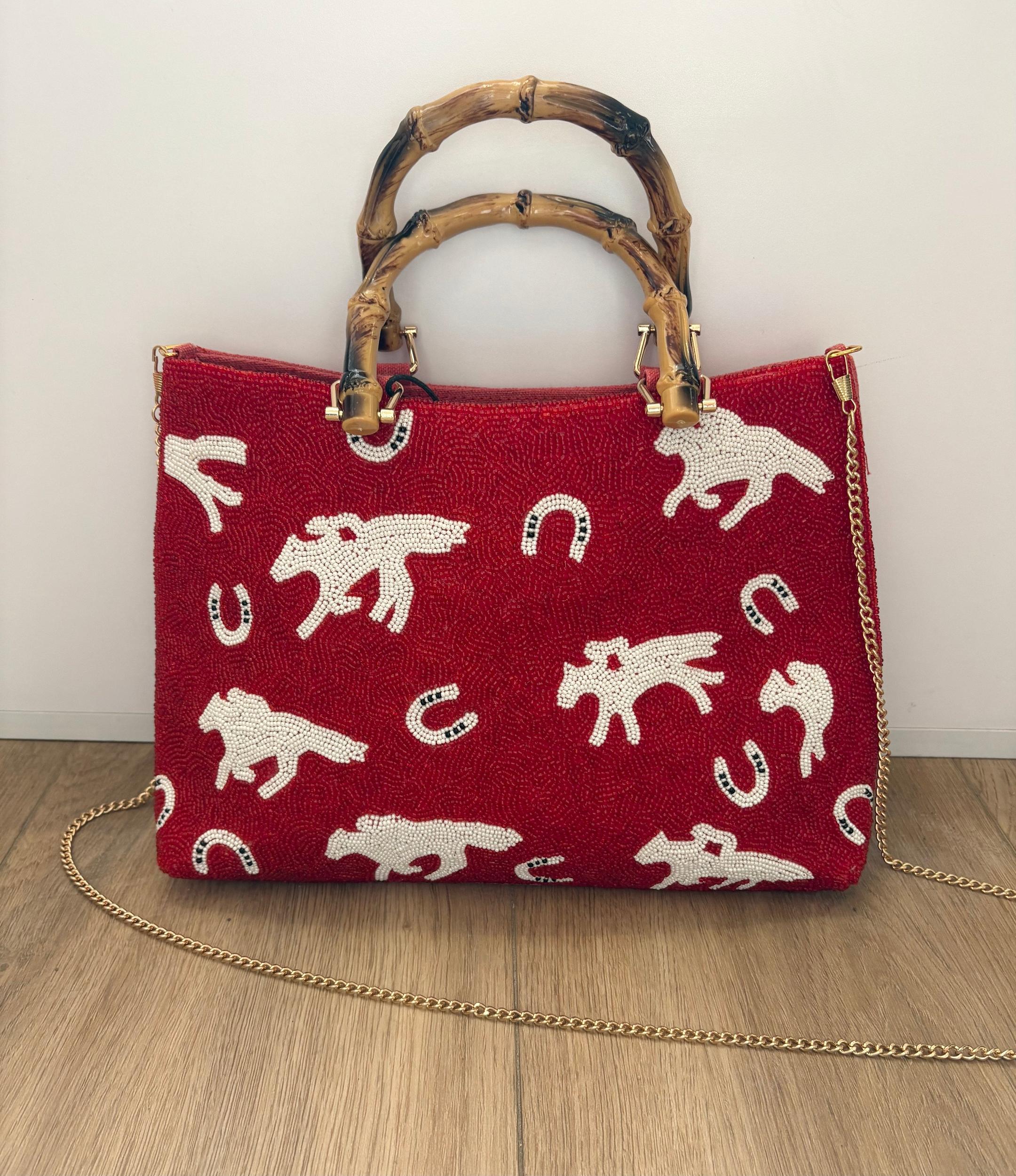 Bamboo Beaded Handbag Product Image