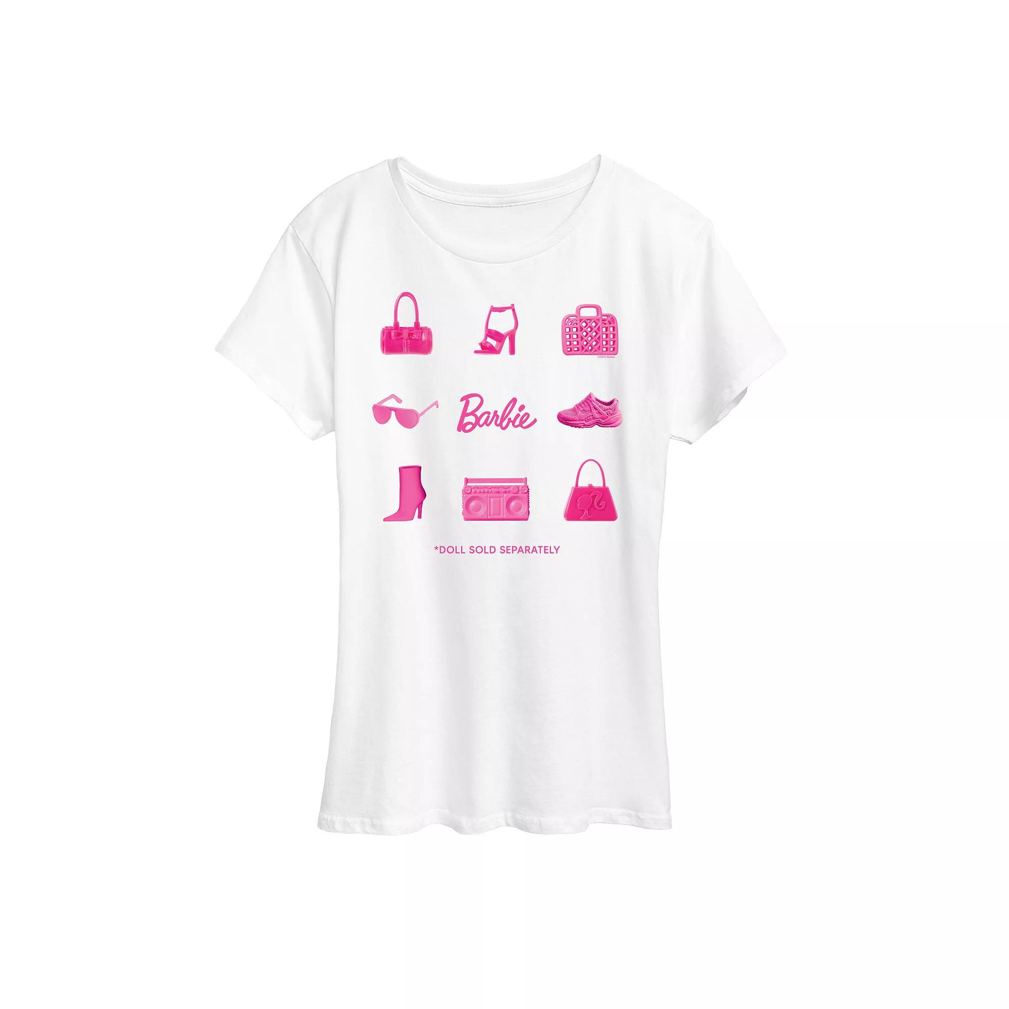 Women's Barbie Doll Grid Graphic Tee, Girl's,  Product Image