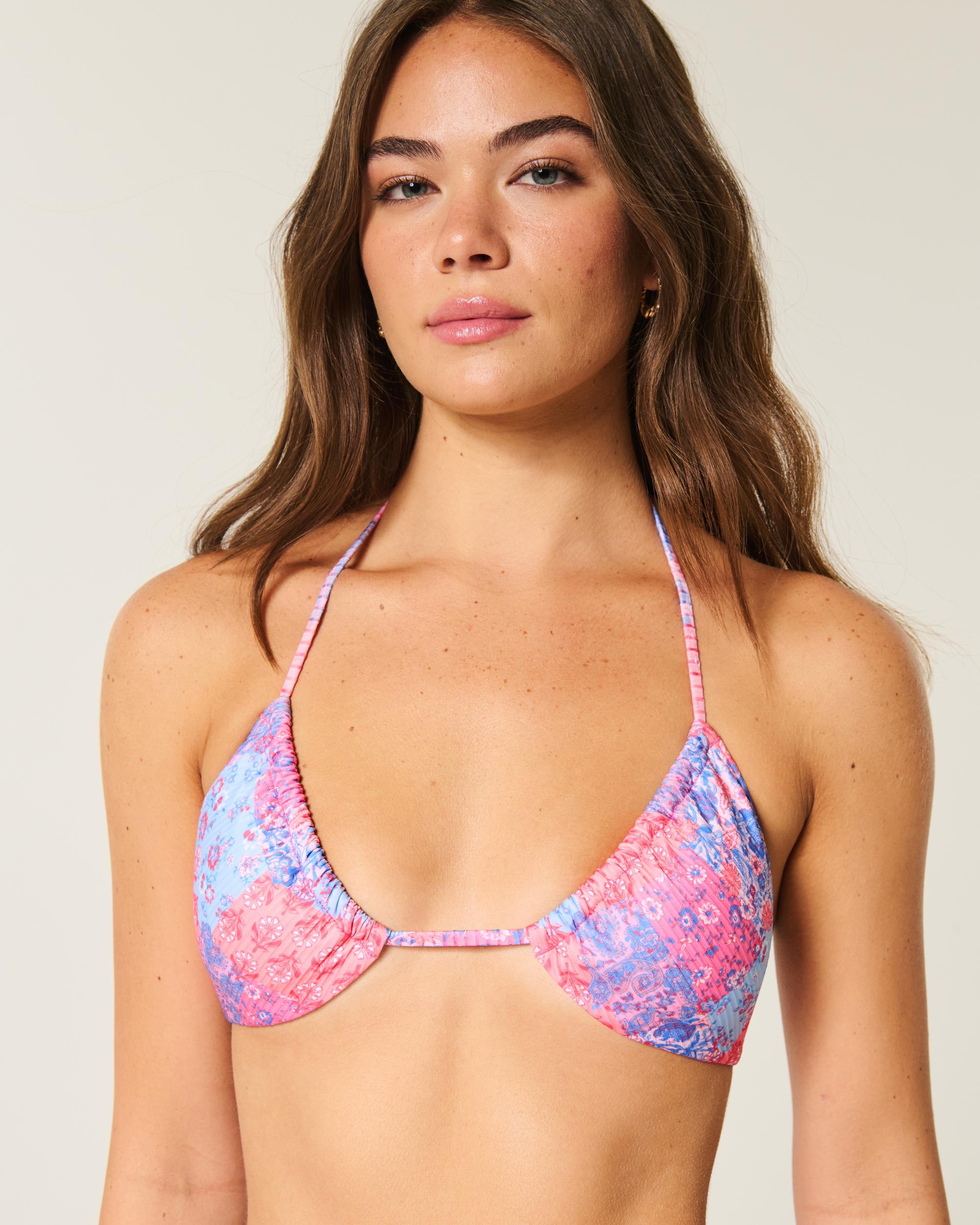 Ribbed Multi-Way Triangle Bikini Top Product Image