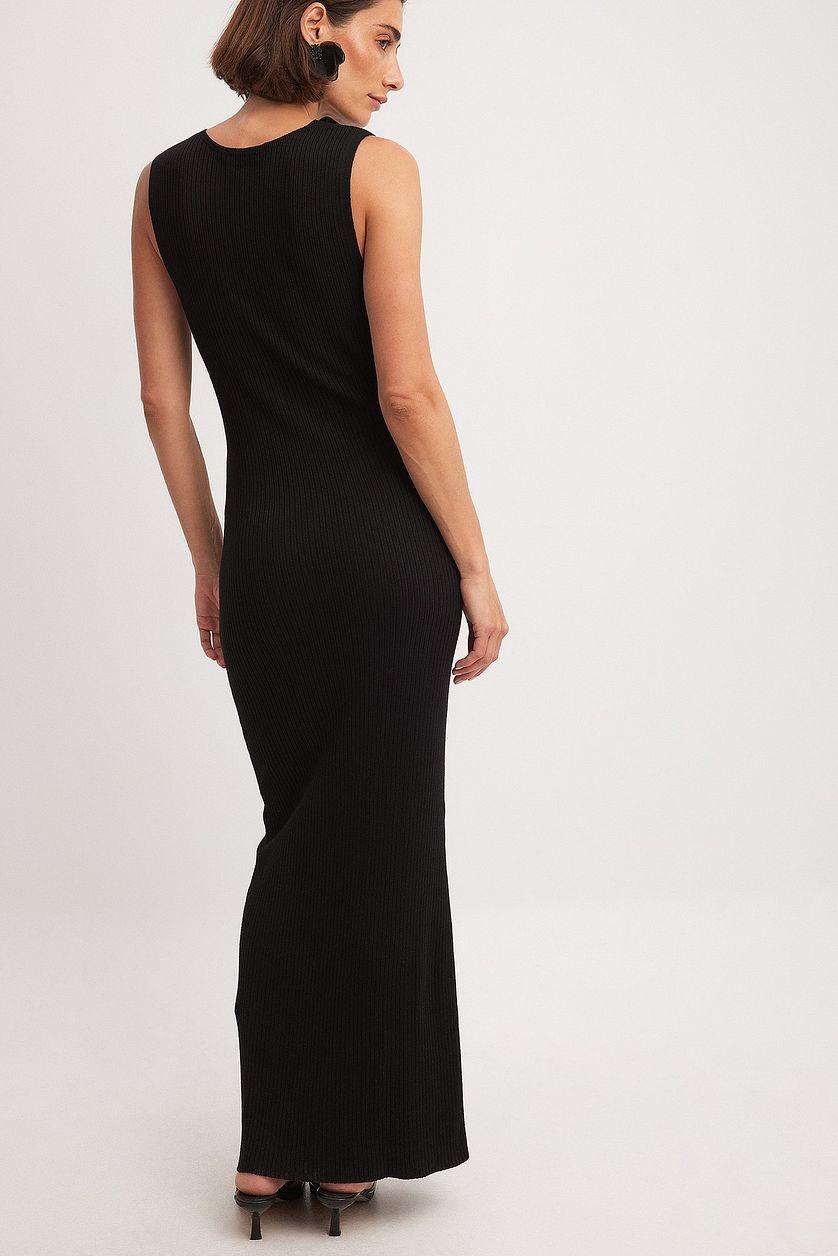 Ribbed Fine Knitted Maxi Dress Product Image