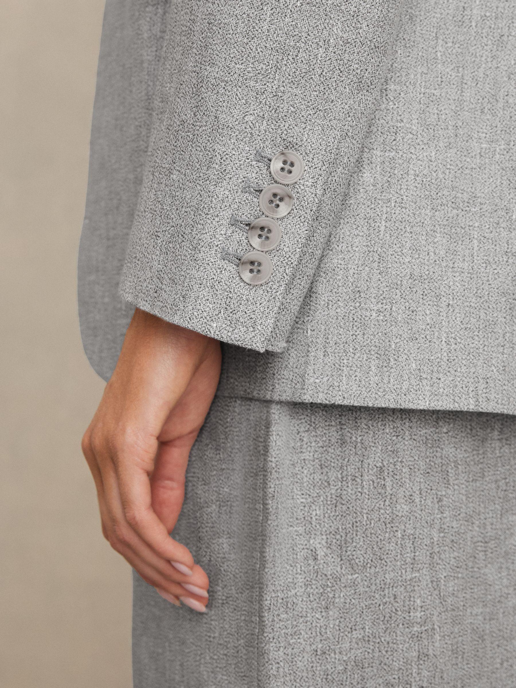 Petite Cotton Craft-Stitch Shirred Midi Dress in Khaki Product Image