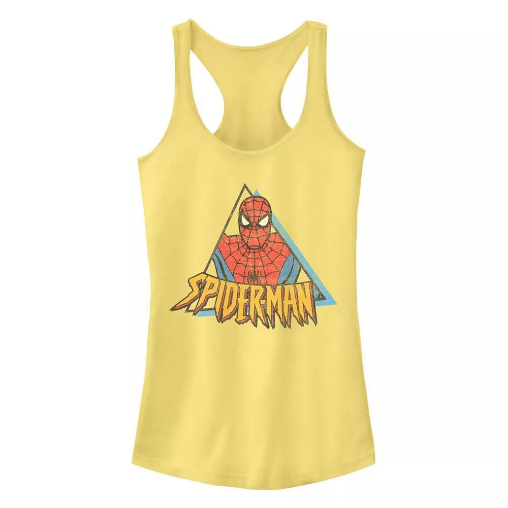 Juniors' Marvel Spider-Man Retro Triangle Portrait Graphic Tank Top, Girl's,  Product Image