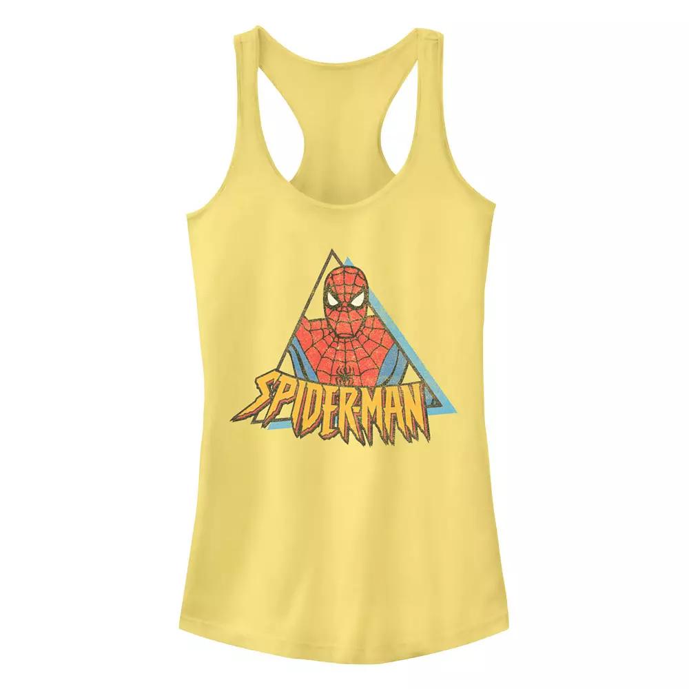 Juniors' Marvel Spider-Man Retro Triangle Portrait Graphic Tank Top, Girl's,  Product Image
