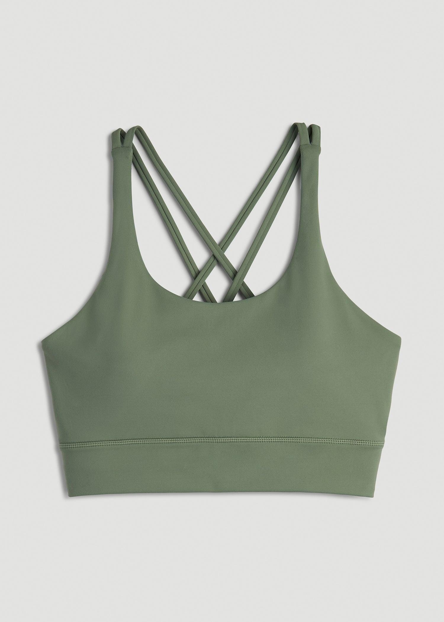 Women's Balance Crisscross Sports Bra for Tall Women in Dark Seagrass Female Product Image