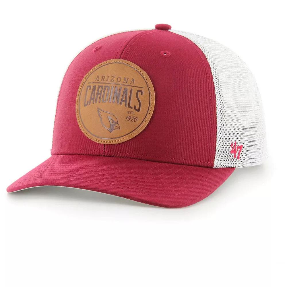 Men's '47 Cardinal Arizona Cardinals Leather Head Flex Hat,  Product Image