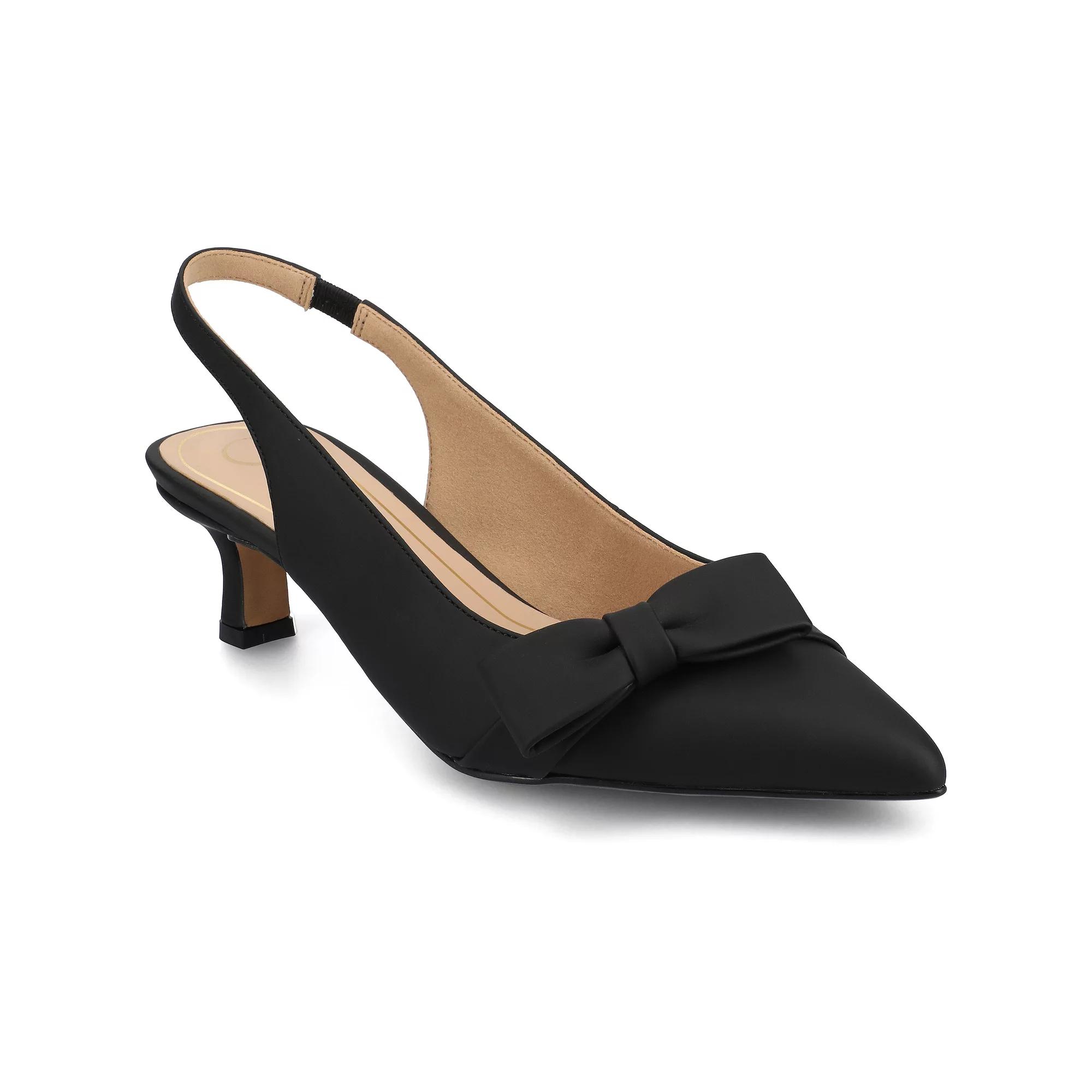 Journee Paloma Women's Sling Back Kitten Heel Pumps,  Product Image