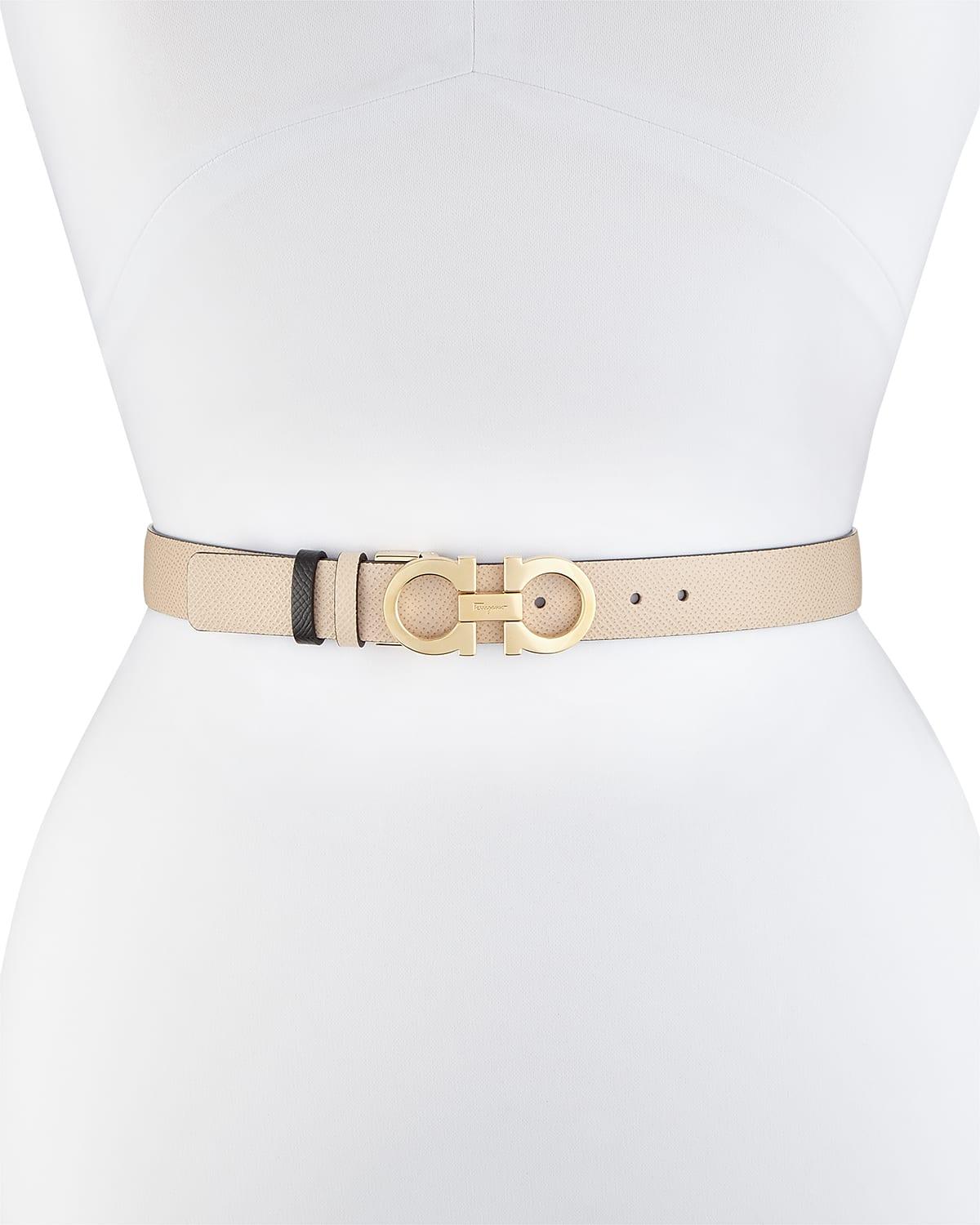 Gancini-Buckle Reversible Leather Belt Product Image