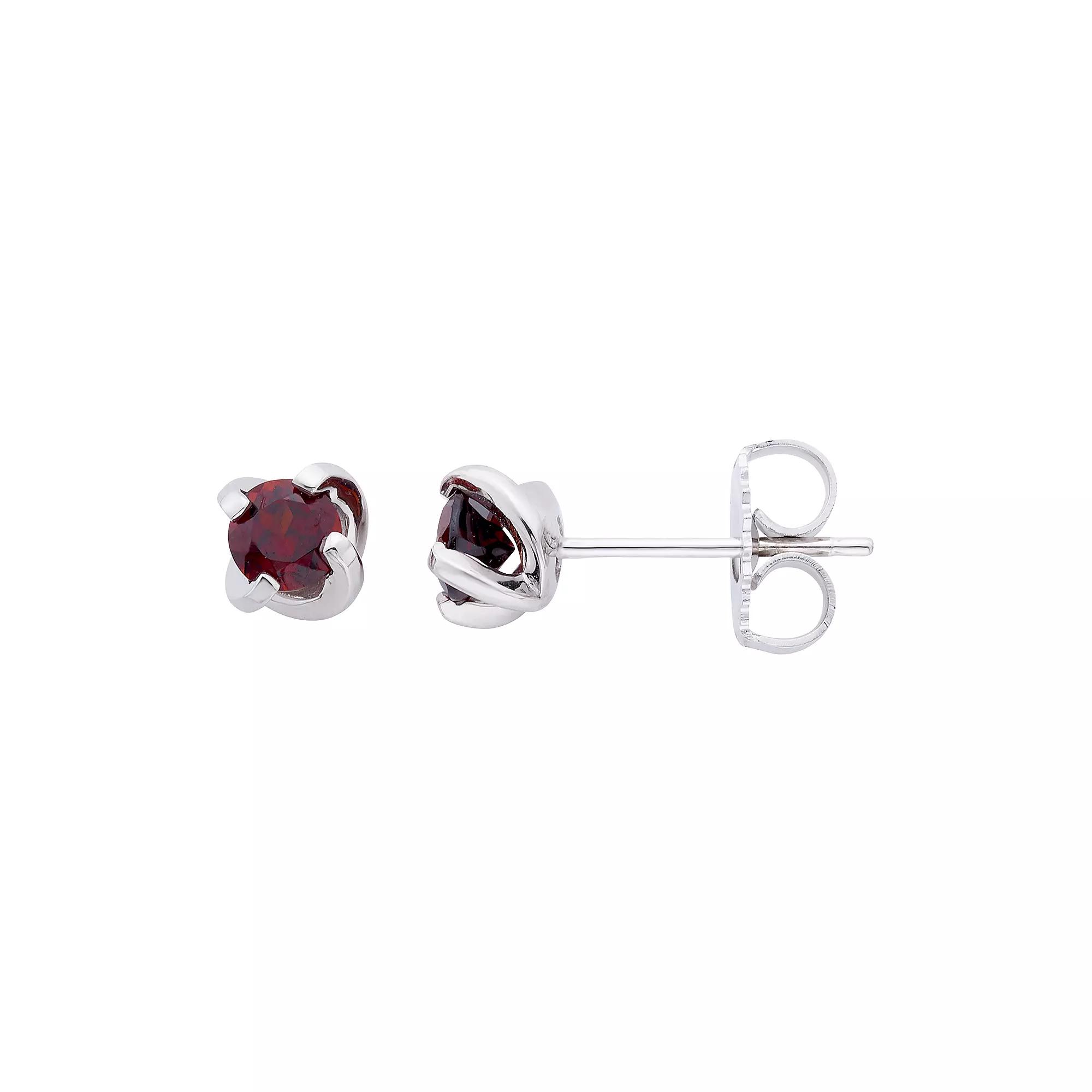 Boston Bay Diamonds Sterling Silver Birthstone Swirl Earrings, Women's, Purple Product Image