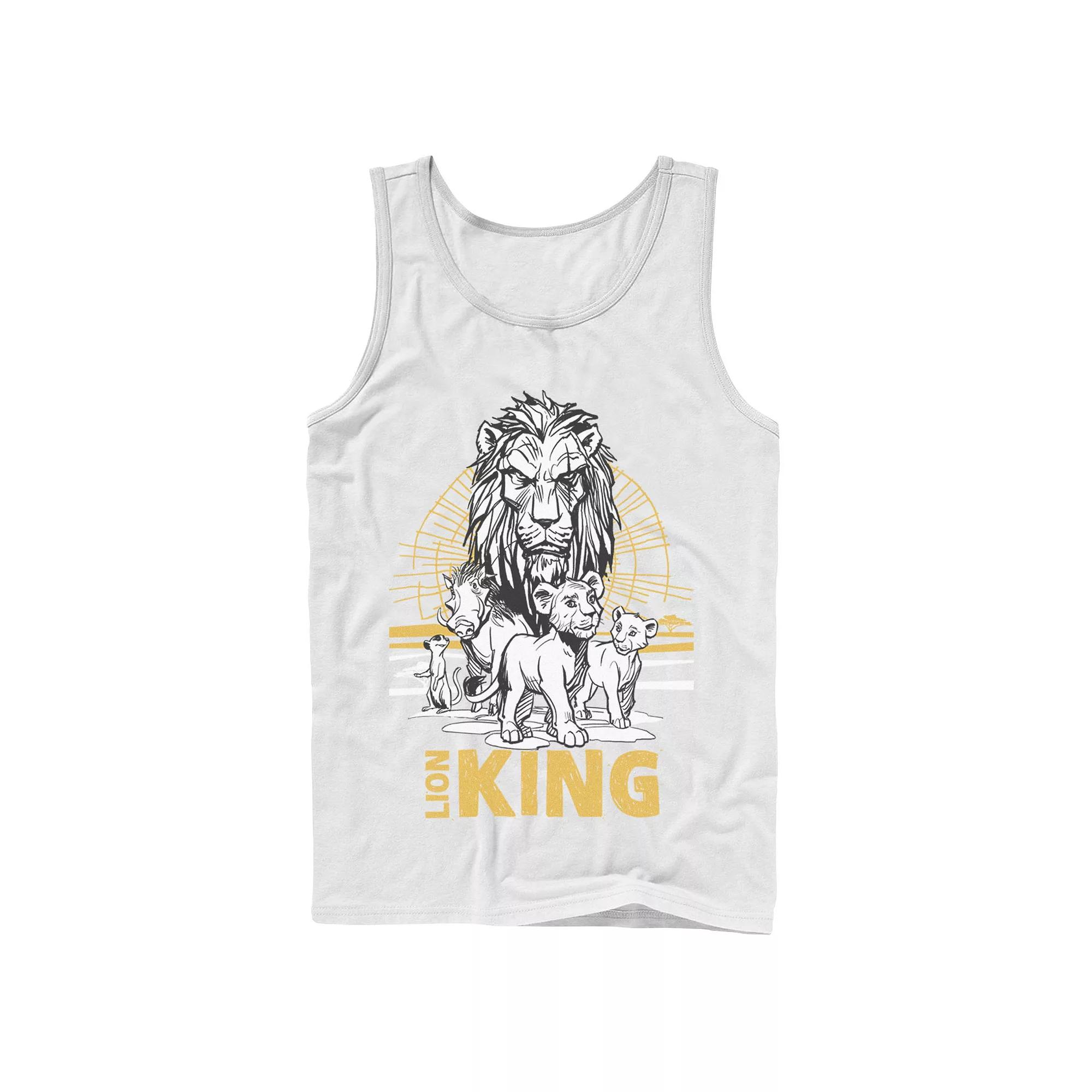 Disney's The Lion King Live Action Group Shot Sketch Poster Men's Tank Top,  Product Image