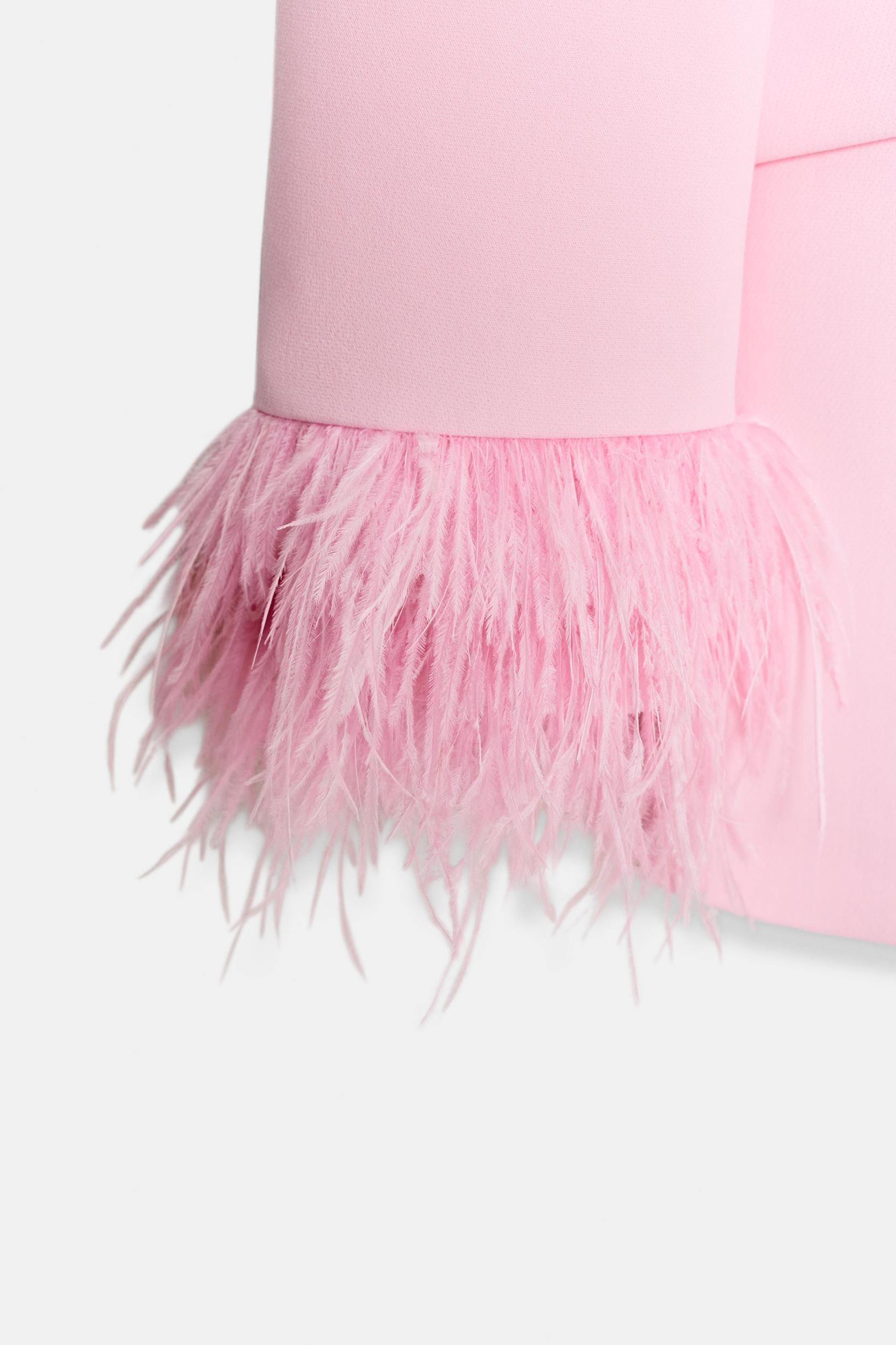 BLAZER WITH FEATHER CUFFS Product Image