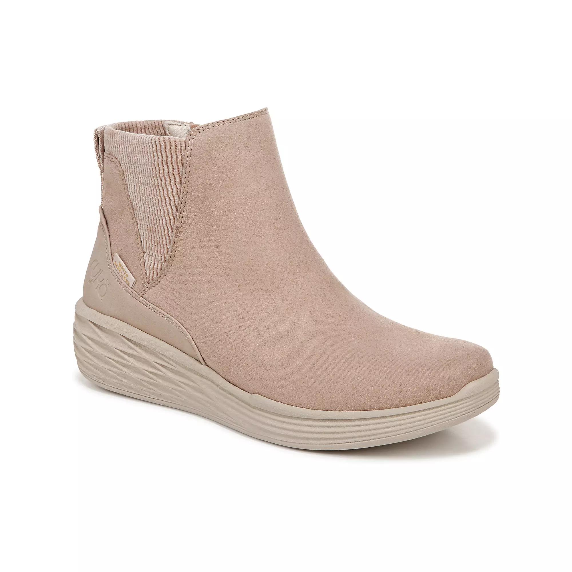 Ryka Noelle Next Zip Women's Wedge Boots, Size: 9 Wide, Warm Brown Leather Product Image