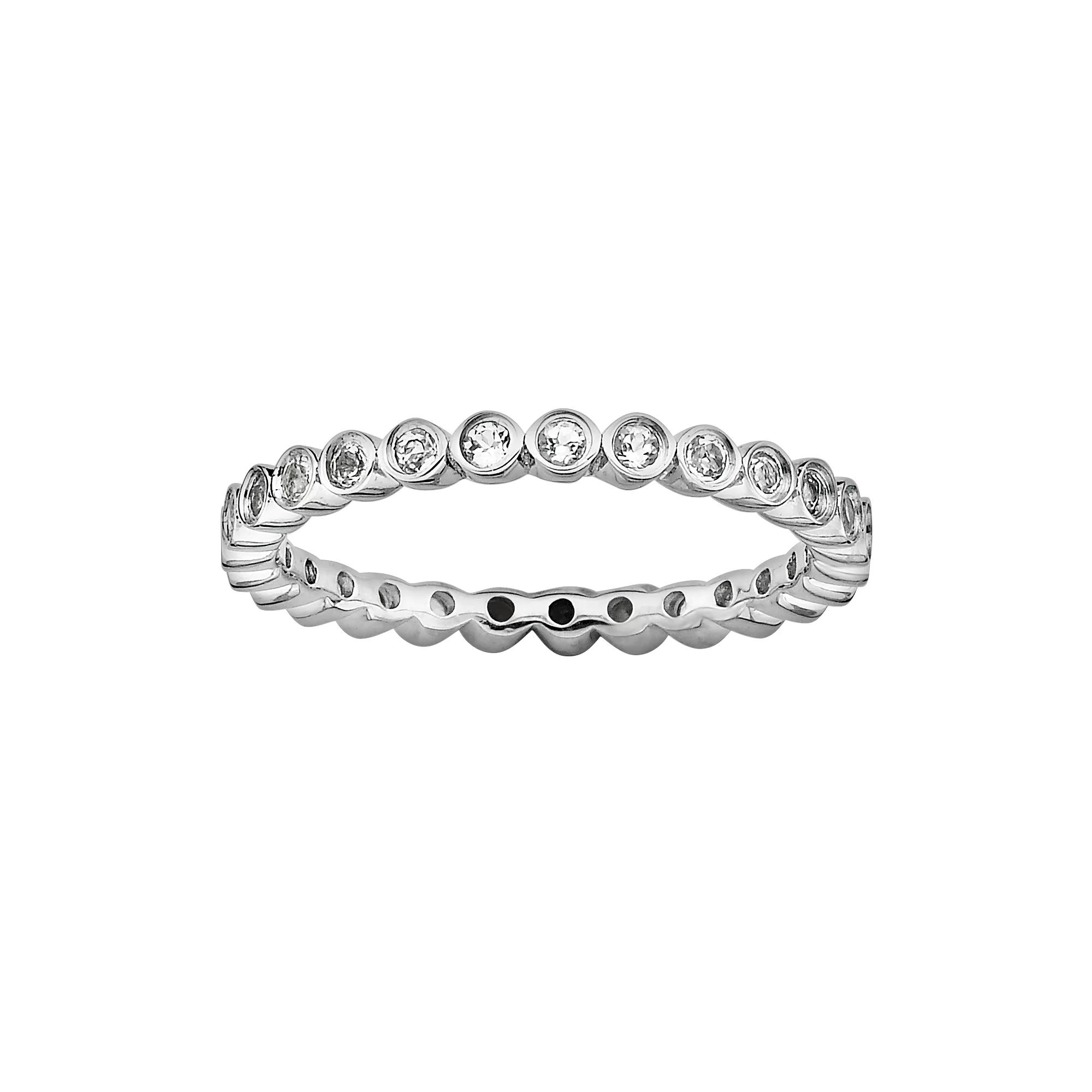 Stacks & Stones Sterling Silver White Topaz Stack Ring, Women's, Size: 10 Product Image