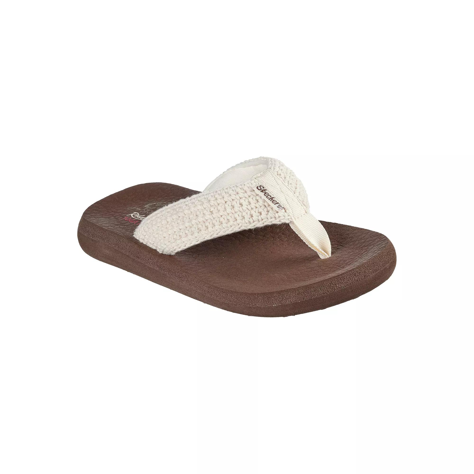 Skechers Relaxed Fit® Cali® Asana Valley Chic! Women's Thong Sandals, Size: 6, Natural Product Image