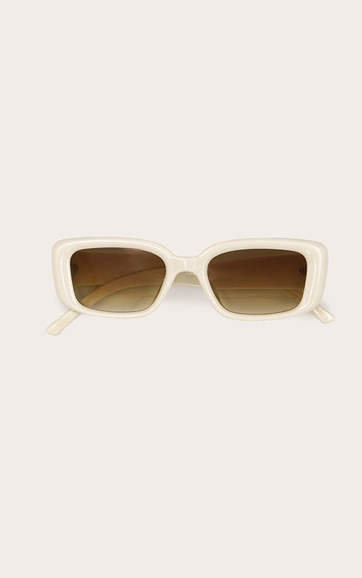Cream Square Sunglasses Product Image