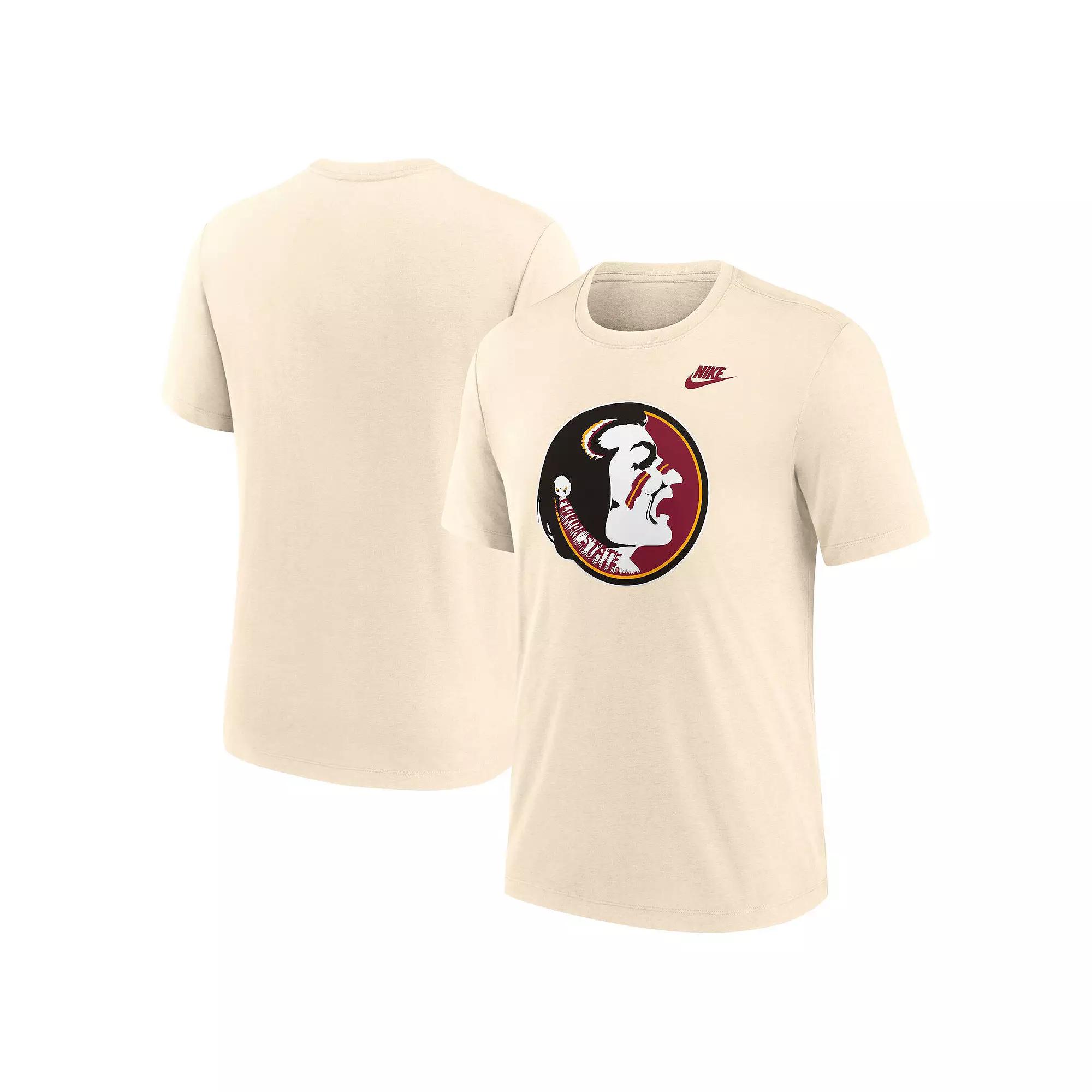 Men's Nike Cream Florida State Seminoles Vault Logo Tri-Blend T-Shirt,  Product Image