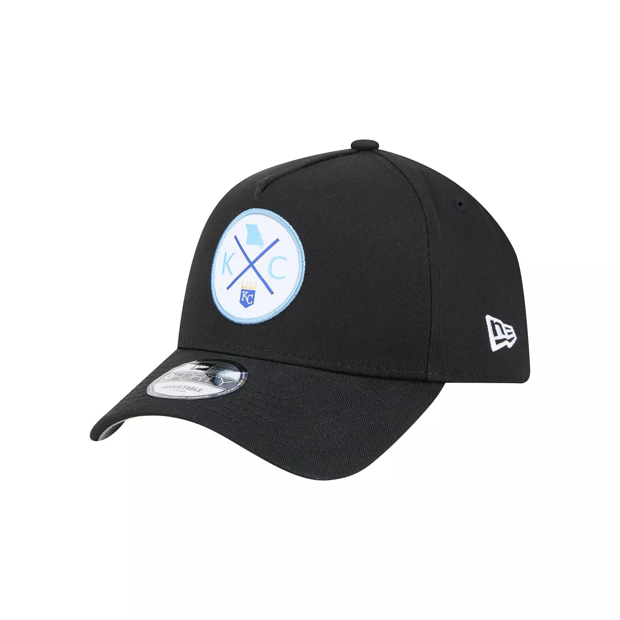 Men's New Era Black Kansas City Royals 9FORTY A-Frame Adjustable Hat Product Image