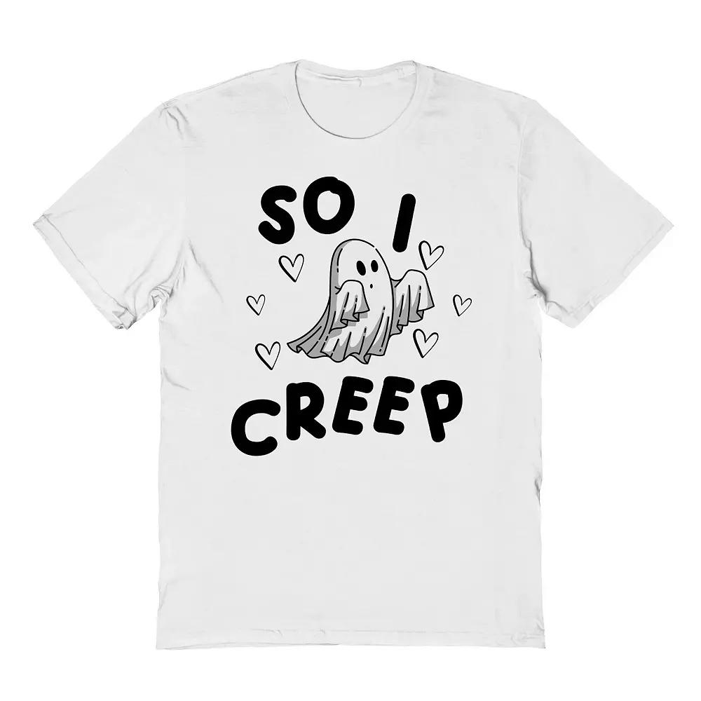 Men's So I Creep Halloween Graphic Tee, Size: Small, White Product Image