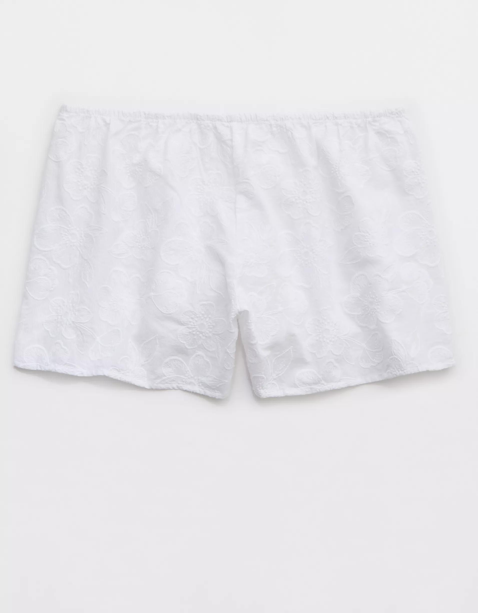 Aerie Off-Duty Embroidered Cotton Boxer Product Image