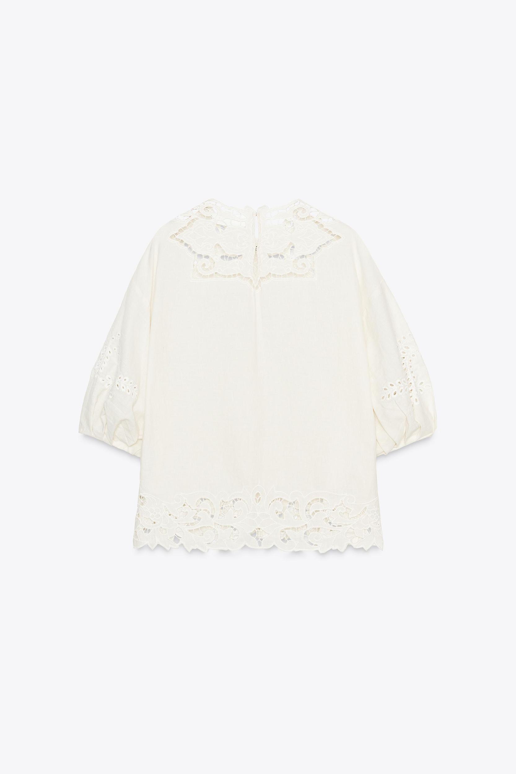 ZW COLLECTION EYELET EMBROIDERED BLOUSE Product Image