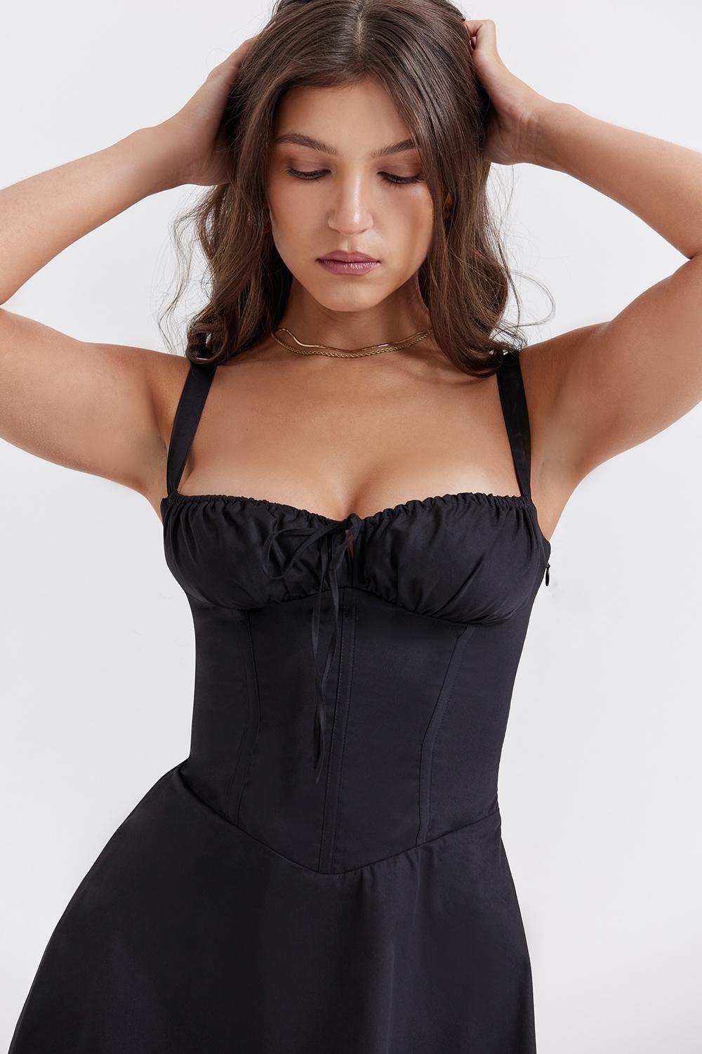 Carlotta  black corset mini dress Product Image