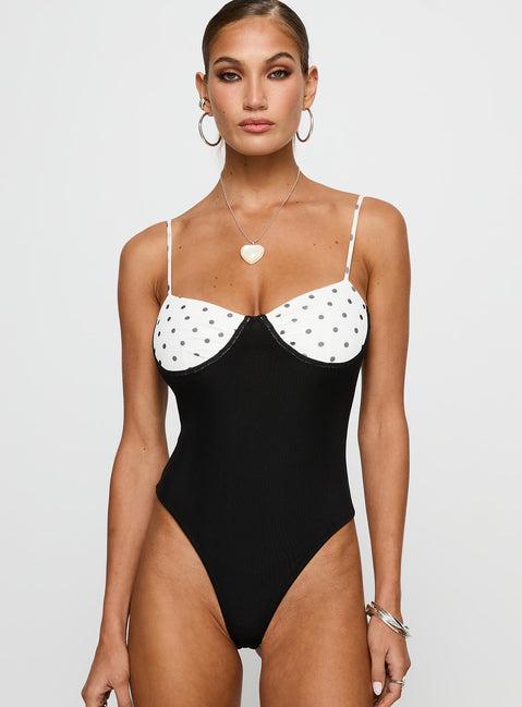 Evette Bodysuit Black / White Product Image