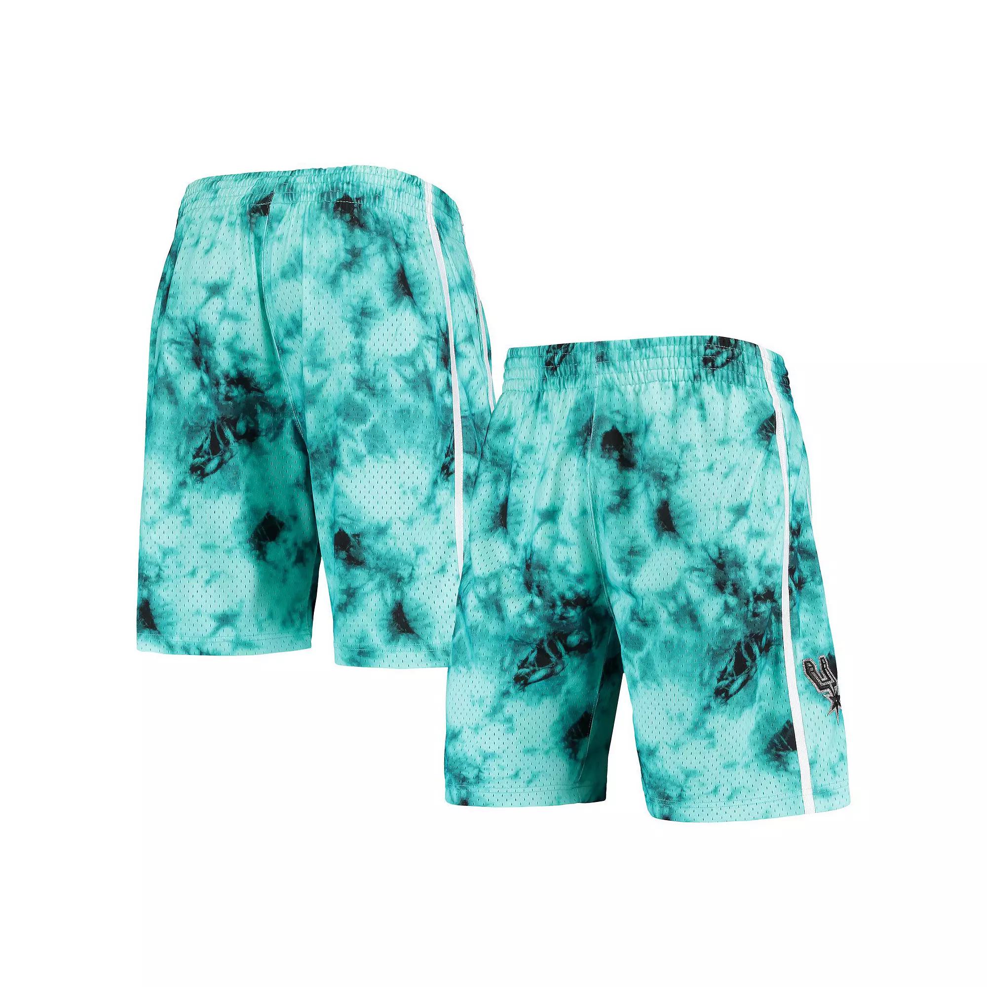 Men's Mitchell & Ness Teal San Antonio Spurs Hardwood Classics 1998 Galaxy Swingman Shorts,  Product Image