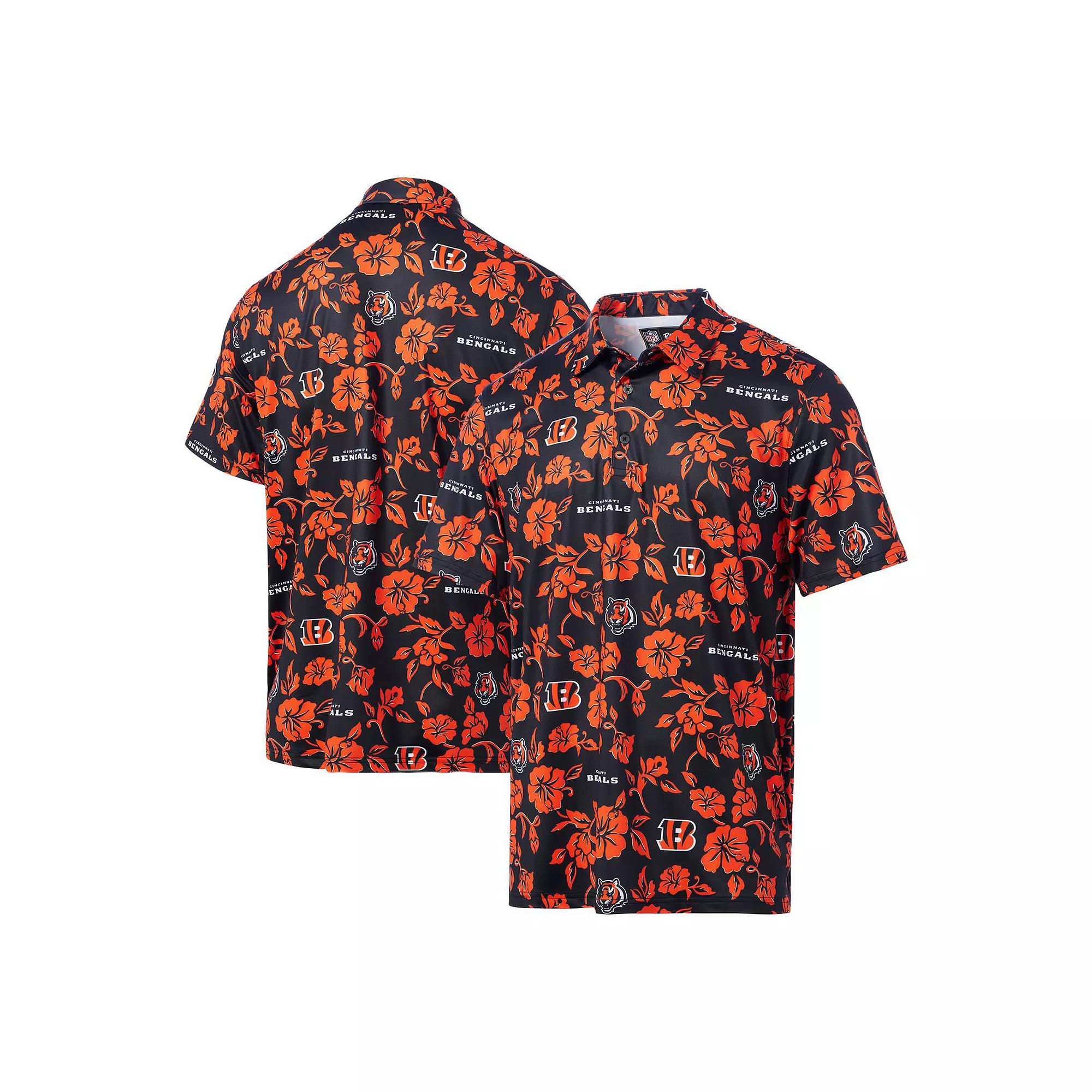 Men's Reyn Spooner Black Cincinnati Bengals Pua Performance Polo, Size: XL Product Image