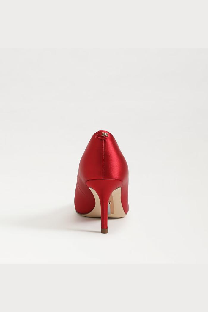 Vienna Pointed Toe Heel - Scarlet Satin Product Image