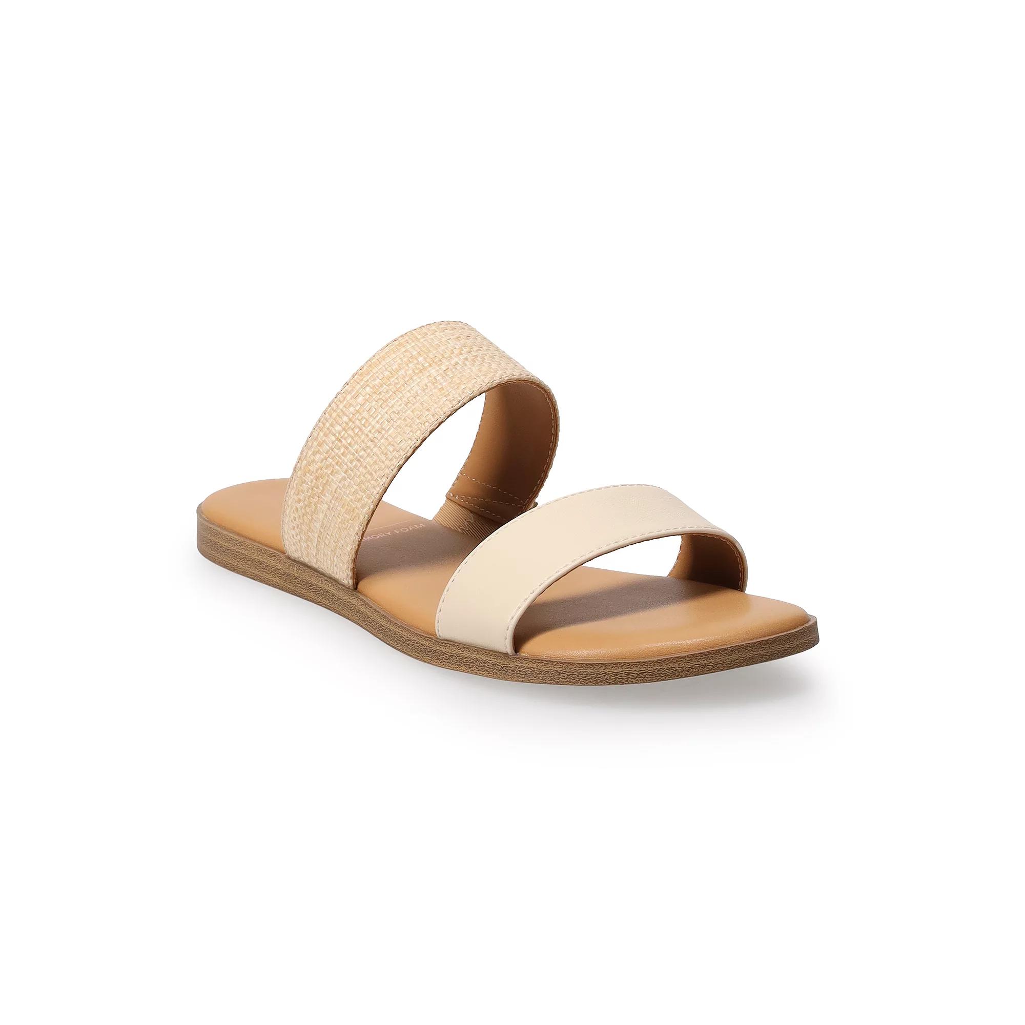 LC Lauren Conrad Sunstone Women's Slide Sandals, Size: 6, Natural Product Image