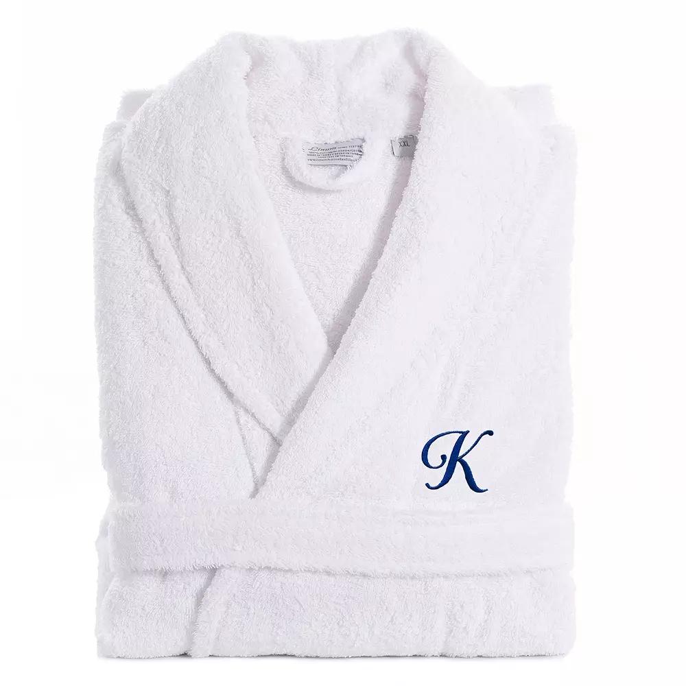Linum Home Textiles Turkish Cotton Personalized Unisex Tie Front Terry Bathrobe, Adult Unisex,  Product Image
