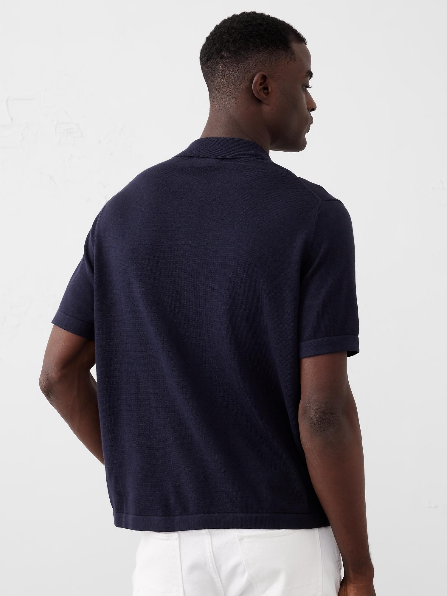 Button-Down Vertical Striped Polo Product Image